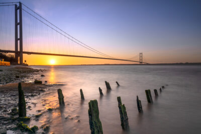 Humber Bridge At Sunrise