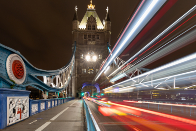 Light Trail - Tower Bridge, London
